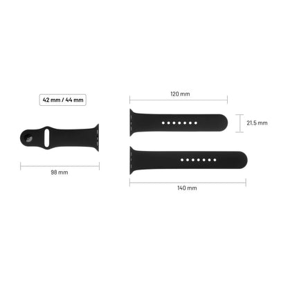 Fixed Silicone Sporty Strap for Apple Watch 49mm / 46mm / 45mm / 44mm / 42mm Series, Cherry Red