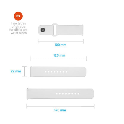 Pasek Fixed Silicone Sporty dla Huawei Watch / Xiaomi Watch Series, 22mm, Biały