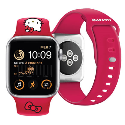 Pasek Hello Kitty Silicone Kitty Head do Apple Watch 42mm / 41mm / 40mm / 38mm Series, Różowy