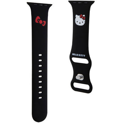 Pasek Hello Kitty Silicone Kitty Head do Apple Watch 49mm / 46mm / 45mm / 44mm / 42mm Series, Czarny