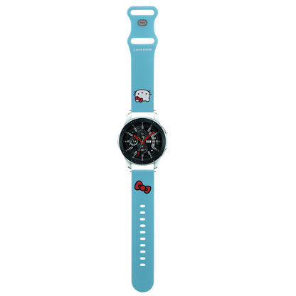 Pasek Hello Kitty Silicone Kitty Head do Samsung Galaxy Watch / Huawei Watch 46mm / 45mm / 41mm Series, Niebieski