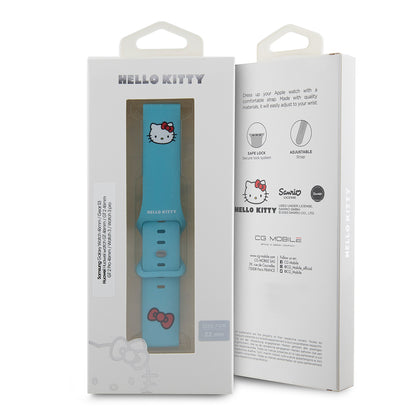 Pasek Hello Kitty Silicone Kitty Head do Samsung Galaxy Watch / Huawei Watch 46mm / 45mm / 41mm Series, Niebieski