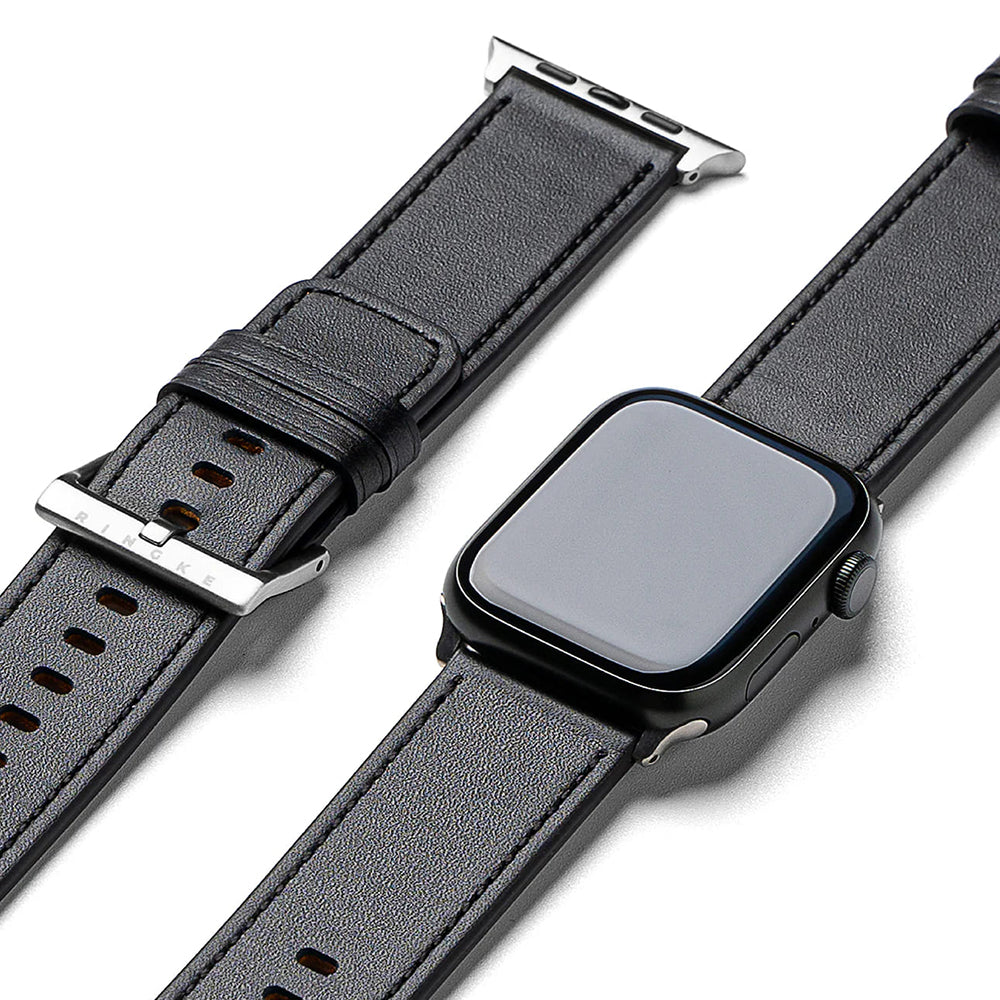 Pasek Ringke Leather One do Apple Watch 49mm / 46mm / 45mm / 44mm / 42mm Series, Czarny