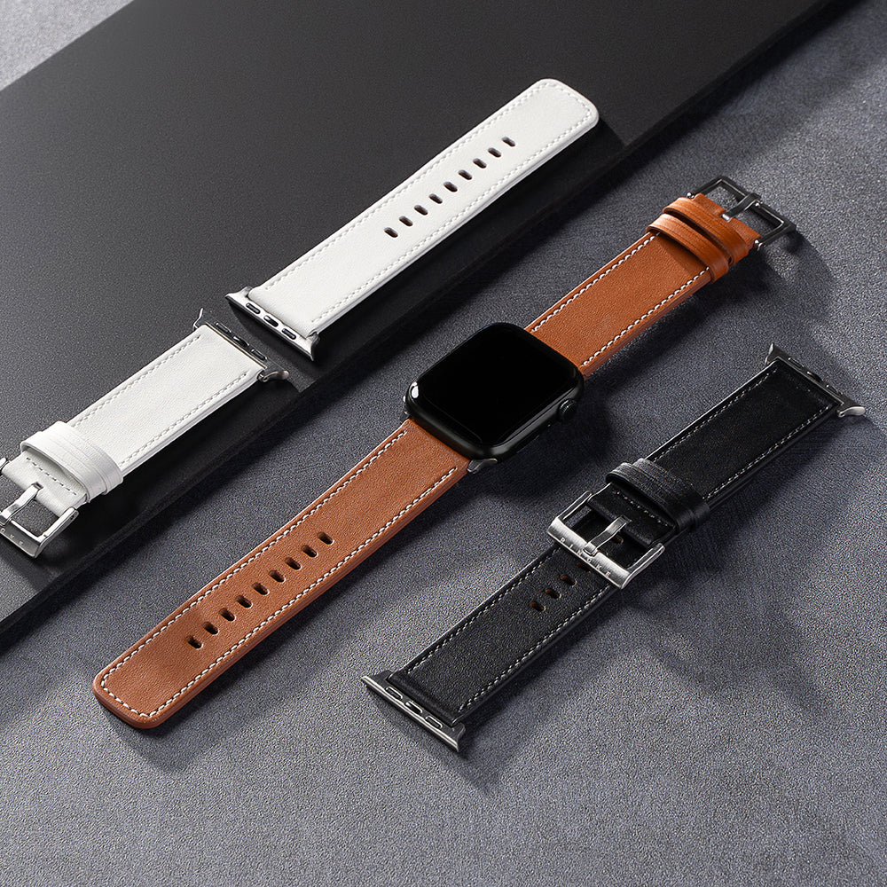 Pasek Ringke Leather One do Apple Watch 49mm / 46mm / 45mm / 44mm / 42mm Series, Czarny