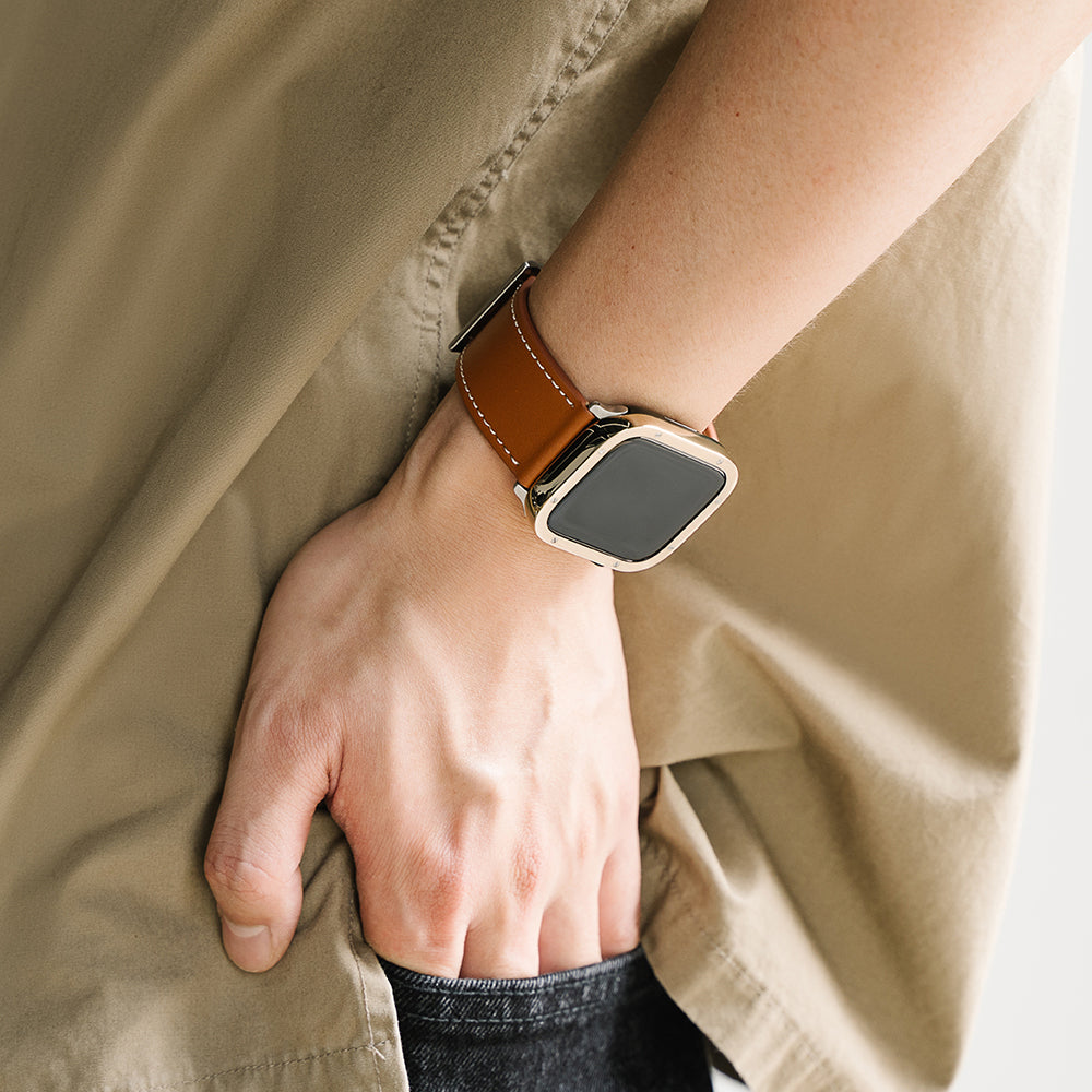 Pasek Ringke Leather One do Apple Watch 49mm / 46mm / 45mm / 44mm / 42mm Series, Czarny