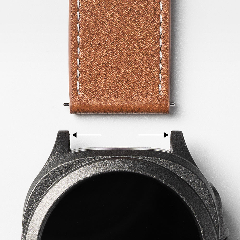 Pasek Ringke One Basic Bold do zegarków Fossil / Mobvoi / Suunto, 24mm, Brązowy