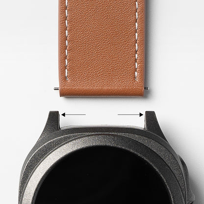 Ringke One Basic Bold Strap for Fossil Watch / Mobvoi Watch / Suunto Watch Series, 24mm, Black