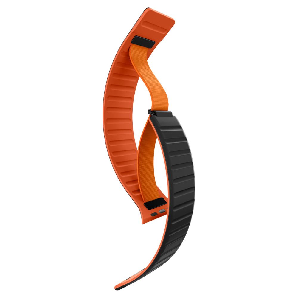 Pasek Spigen Athlex Air M do Apple Watch 49mm / 46mm / 45mm / 44mm Series, Czarny Pomarańczowy AMP11534