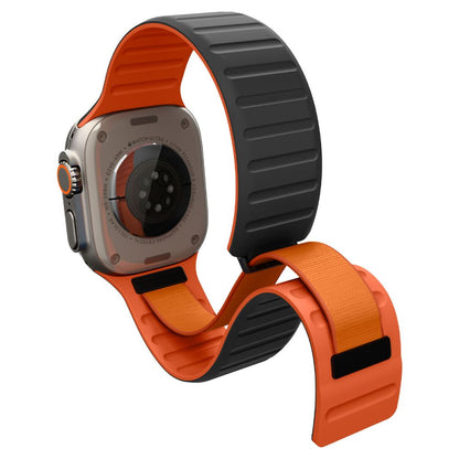 Pasek Spigen Athlex Air M do Apple Watch 49mm / 46mm / 45mm / 44mm Series, Czarny Pomarańczowy AMP11534