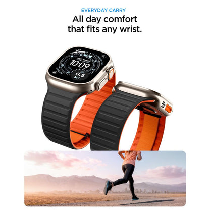Pasek Spigen Athlex Air M do Apple Watch 49mm / 46mm / 45mm / 44mm Series, Czarny Pomarańczowy AMP11534