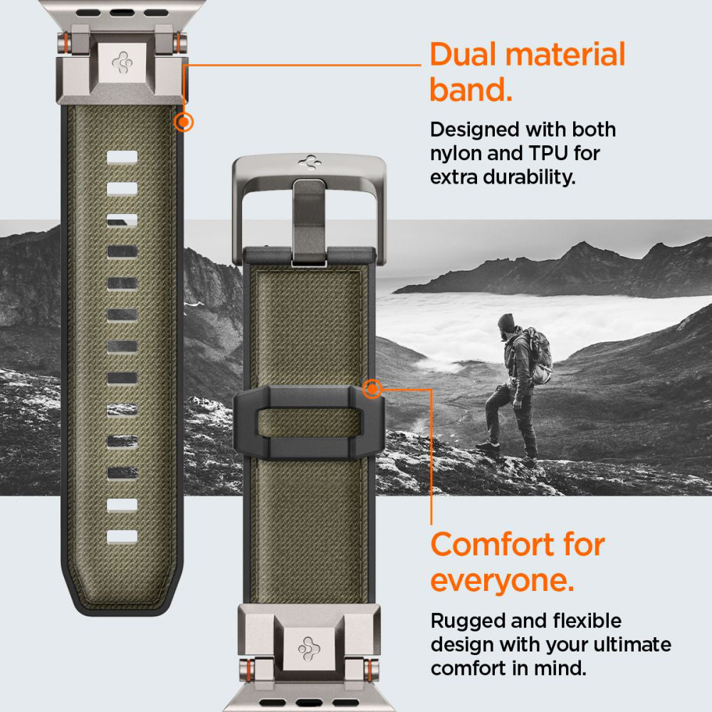 Pasek Spigen DuraPro Armor dla Apple Watch 49mm / 46mm / 45mm / 44mm / 42mm Series, Zielony