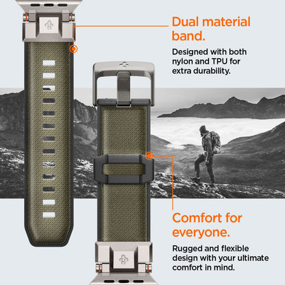 Pasek Spigen DuraPro Armor dla Apple Watch 49mm / 46mm / 45mm / 44mm / 42mm Series, Zielony