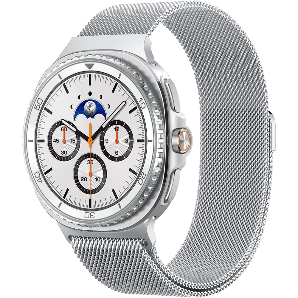 Pasek Spigen Metal Fit do Samsung Galaxy Watch9 / Watch8 / Watch8 Classic Series, Srebrny AMP10121