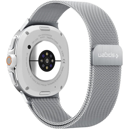 Pasek Spigen Metal Fit do Samsung Galaxy Watch9 / Watch8 / Watch8 Classic Series, Srebrny AMP10121