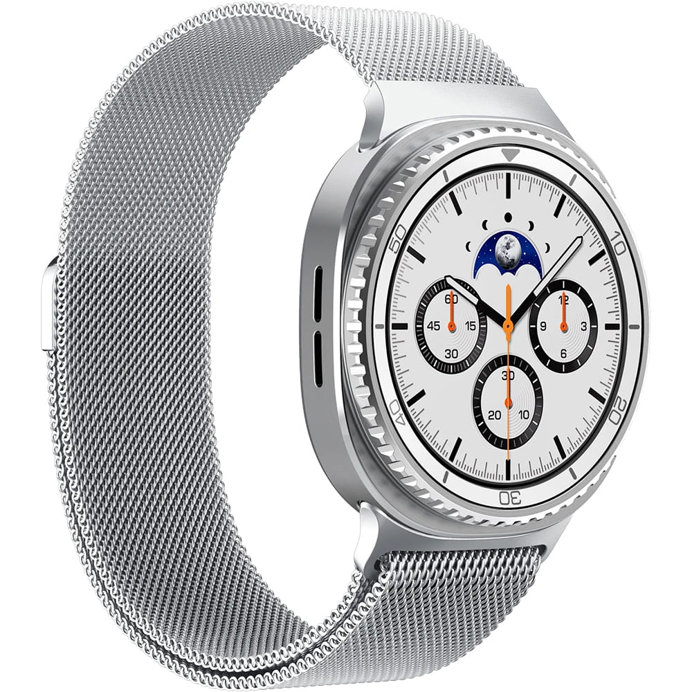 Pasek Spigen Metal Fit do Samsung Galaxy Watch9 / Watch8 / Watch8 Classic Series, Srebrny AMP10121