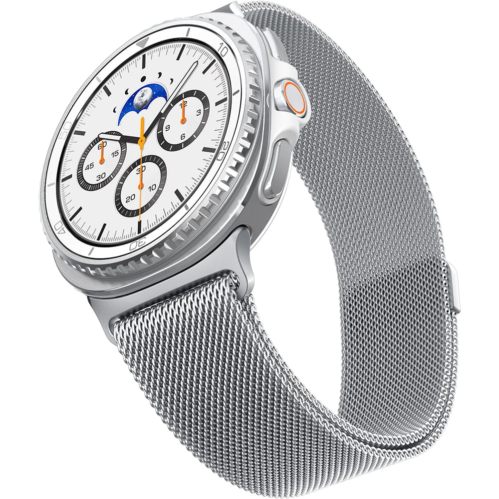 Pasek Spigen Metal Fit do Samsung Galaxy Watch9 / Watch8 / Watch8 Classic Series, Srebrny AMP10121