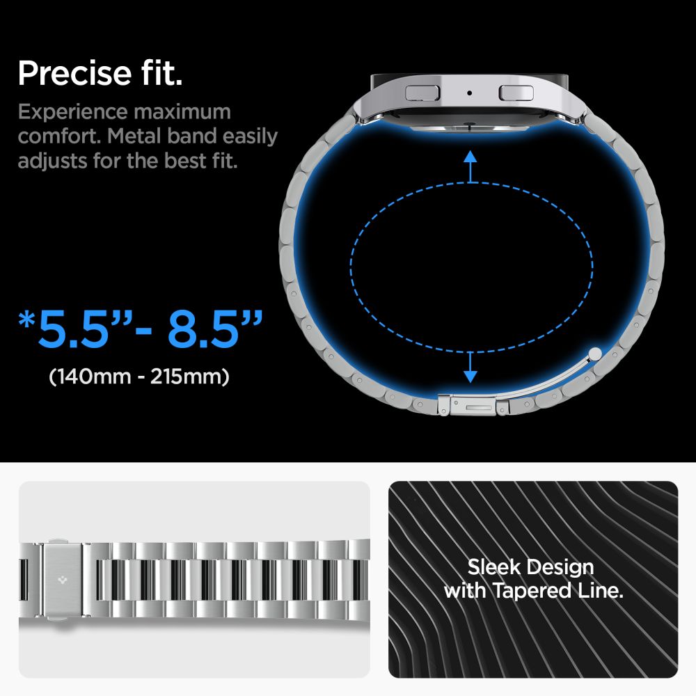 Pasek Spigen Modern Fit do Samsung Galaxy Watch6 44mm, Srebrny