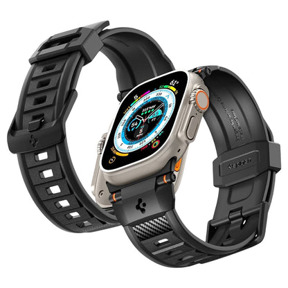 Pasek Spigen Rugged do Apple Watch 49mm / 46mm / 45mm / 44mm / 42mm Series, Czarny AMP07105