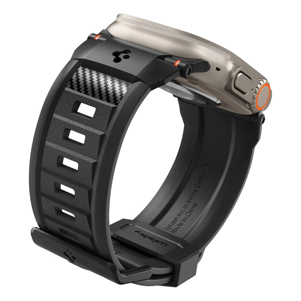 Pasek Spigen Rugged do Apple Watch 49mm / 46mm / 45mm / 44mm / 42mm Series, Czarny AMP07105