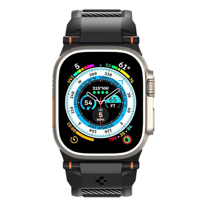 Pasek Spigen Rugged do Apple Watch 49mm / 46mm / 45mm / 44mm / 42mm Series, Czarny AMP07105