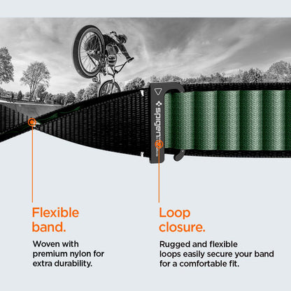 Spigen WBF1 Strap for Apple Watch 49mm / 46mm / 45mm / 44mm Series, Black Green