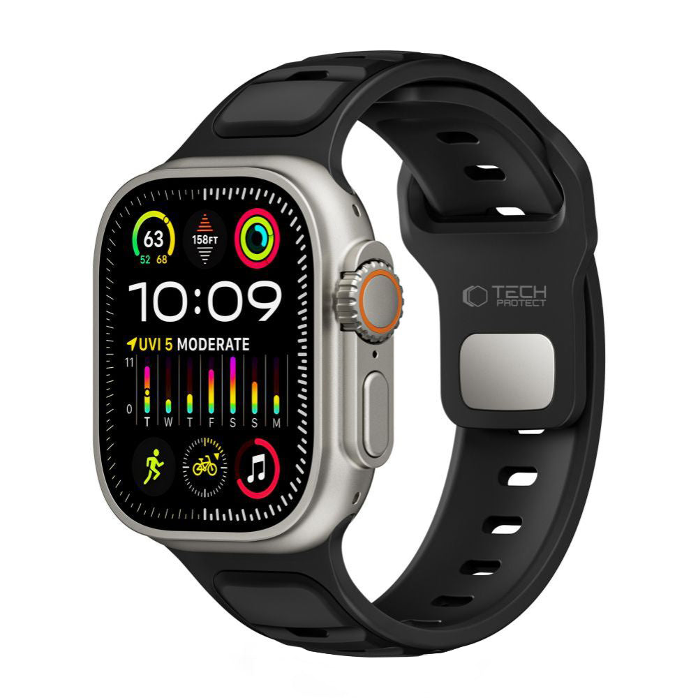 Pasek Tech-Protect Iconband Line do Apple Watch 49mm / 46mm / 45mm / 44mm Series, Czarny