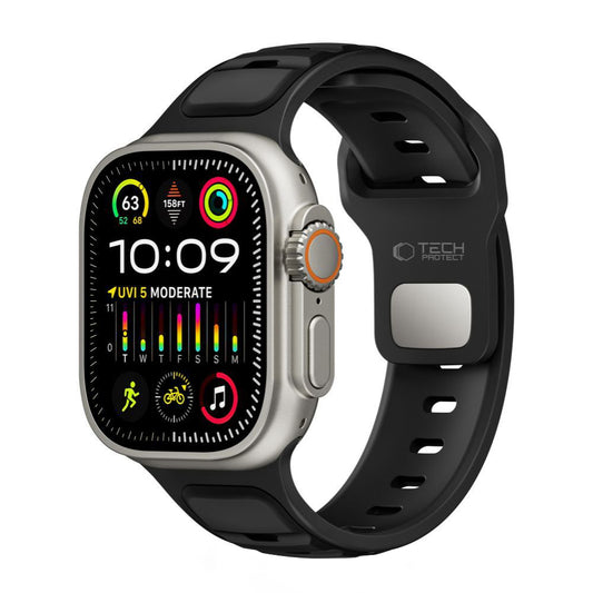 Pasek Tech-Protect Iconband Line do Apple Watch 49mm / 46mm / 45mm / 44mm Series, Czarny