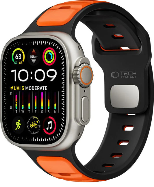 Pasek Tech-Protect Iconband Line dla Apple Watch 49mm / 46mm / 45mm / 44mm Series, Pomarańczowy
