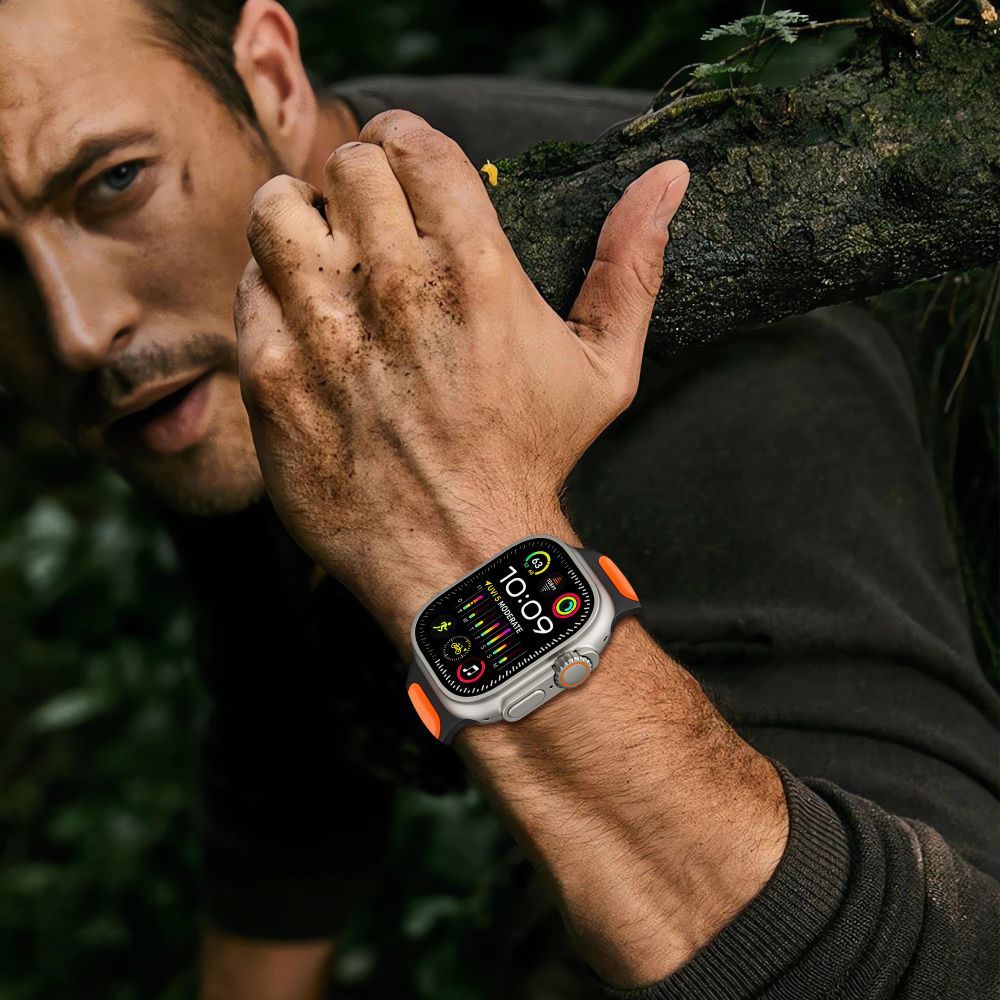 Pasek Tech-Protect Iconband Line do Apple Watch 49mm / 46mm / 45mm / 44mm Series, Czarny