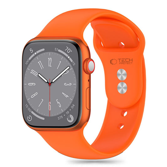 Curea Tech-Protect Silicone pentru Apple Watch 49mm / 45mm / 44mm / 42mm Series, Portocalie