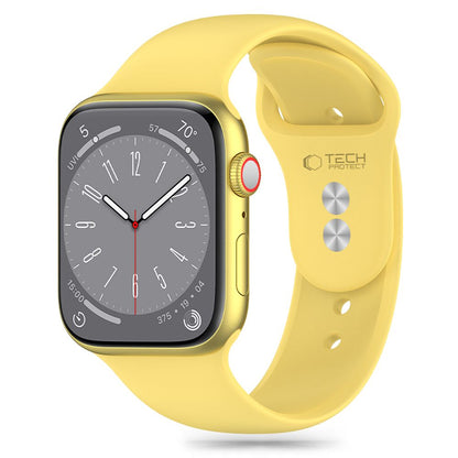 Pasek silikonowy Tech-Protect do zegarków Apple Watch z serii 41 mm / 40 mm / 38 mm, żółty 