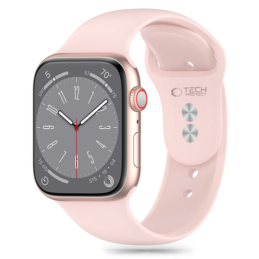 Pasek silikonowy Tech-Protect do zegarków Apple Watch z serii 41 mm / 40 mm / 38 mm, różowy 