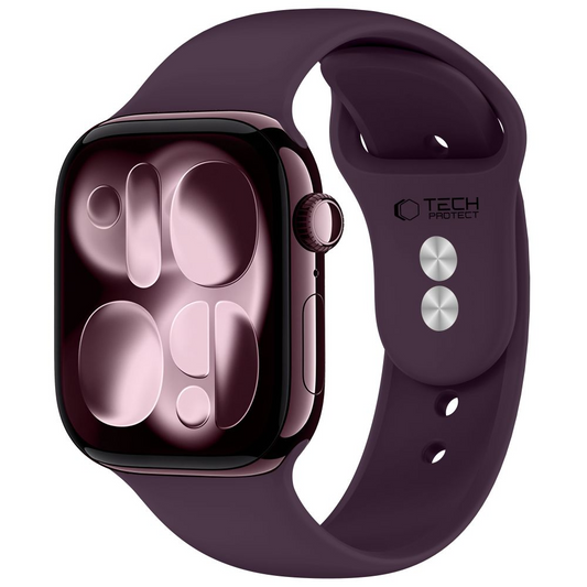 Pasek Tech-Protect Silicone do Apple Watch 49mm / 46mm / 45mm / 44mm Series, Bordowy