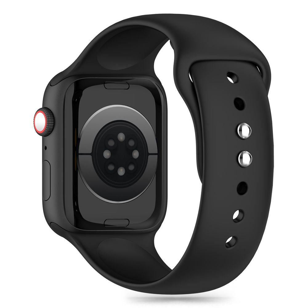 Silikonowy pasek Tech-Protect do zegarków Apple Watch z serii 49 mm / 45 mm / 44 mm / 42 mm, czarny 