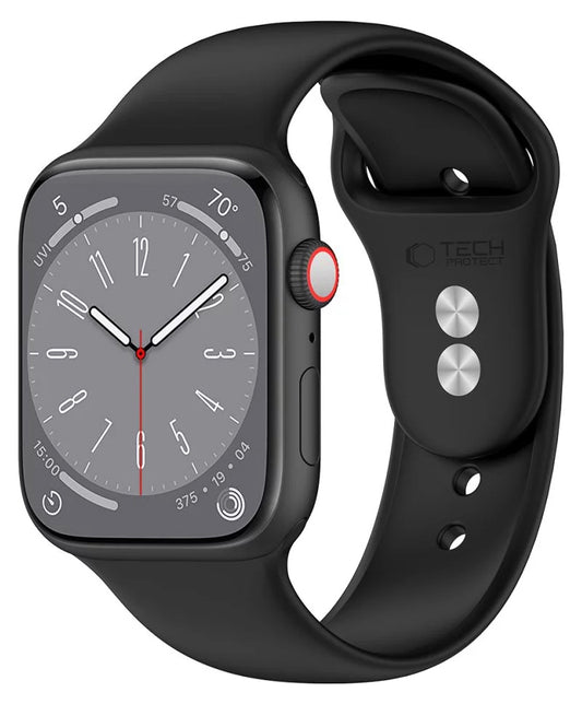 Pasek Tech-Protect Silicone do Apple Watch 42mm / 41mm / 40mm Series, Czarny