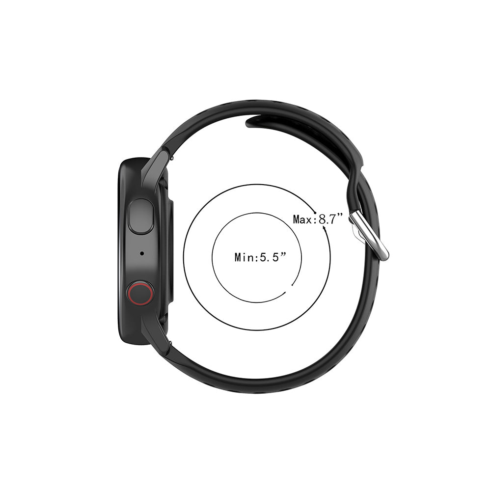 Techsuit W004 Strap for Samsung Galaxy Watch / Huawei Watch Series, 20mm, Black