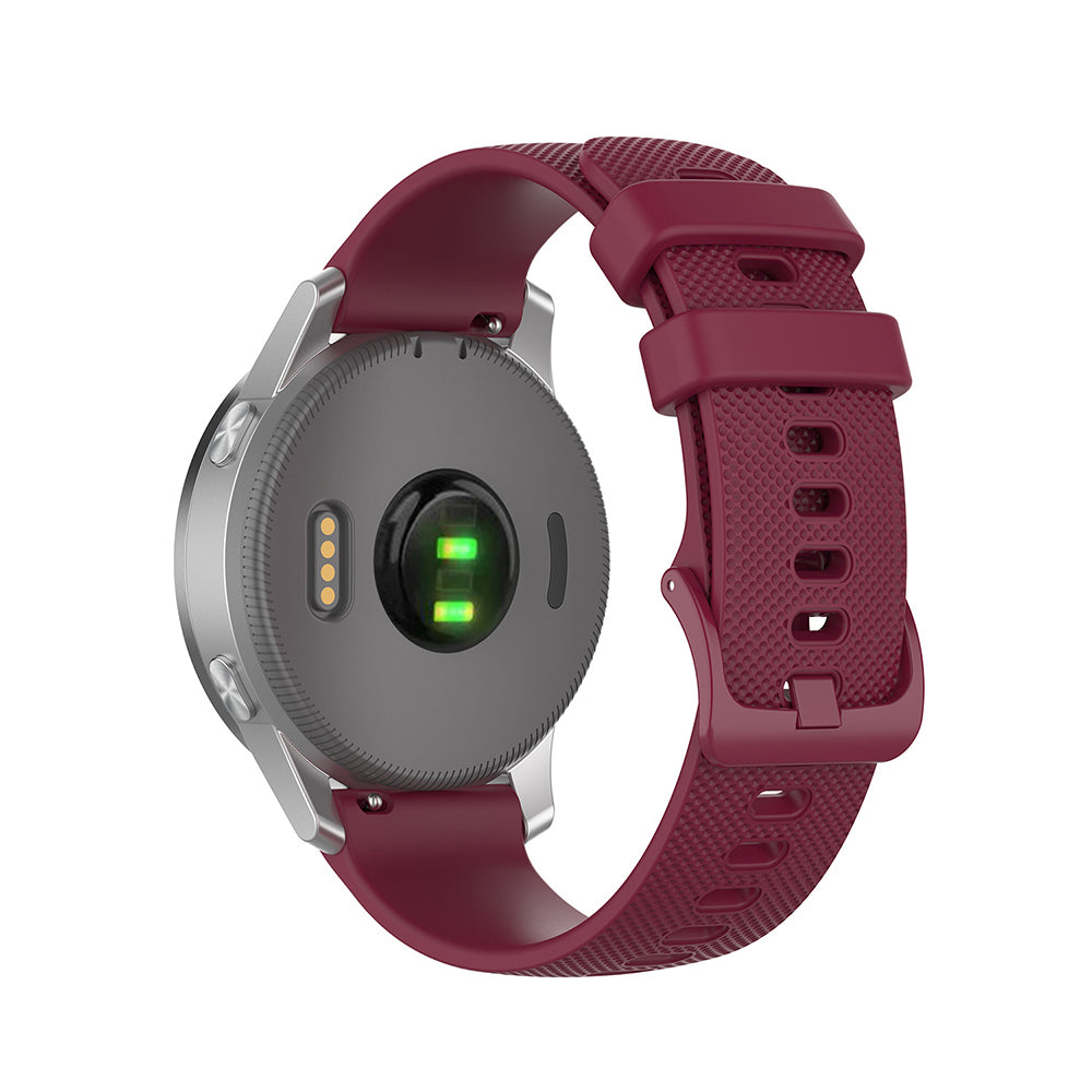 Techsuit W006 Strap for Huawei Watch / Garmin Watch Series, 18mm, Burgundy