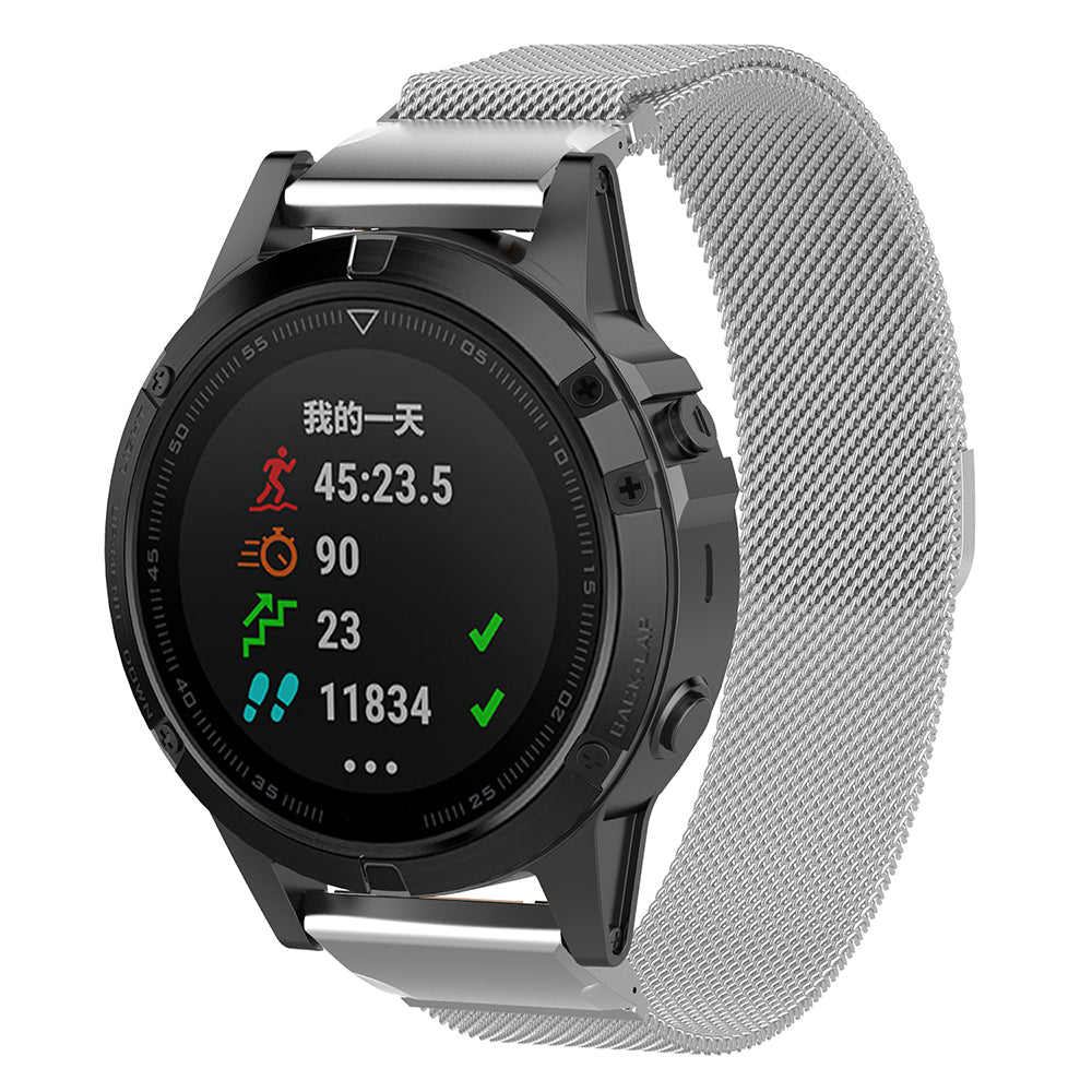 Pasek Techsuit W009 do Garmin Watch Fenix / Forerunner Series, 22mm, Srebrny