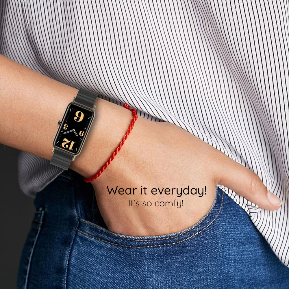 Techsuit W012 Strap for Garmin Watch Fenix / Forerunner Series, 22mm, Black