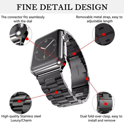 Pasek Techsuit W036 do Apple Watch 49mm / 46mm / 45mm / 44mm / 42mm Series, Czarny