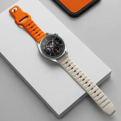 Pasek Techsuit W050 do Huawei Watch / Xiaomi Watch Series, 22mm, Pomarańczowo-Beżowy