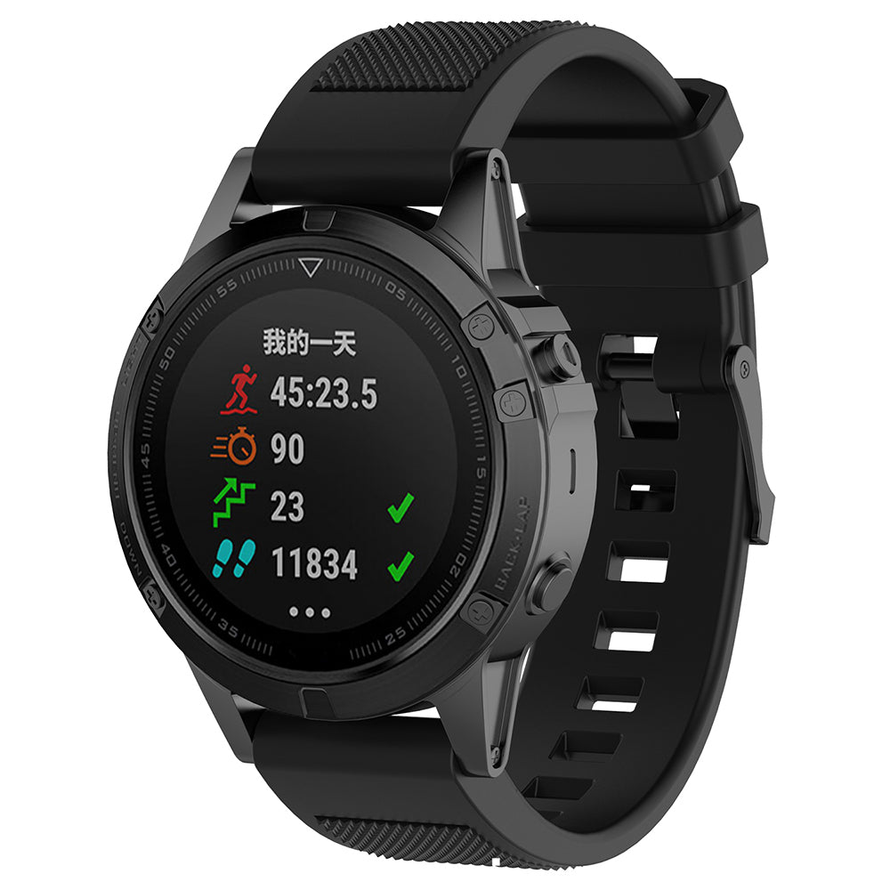 Pasek Techsuit W058 do Garmin Instinct / Approach / Fenix Watch Series, 20mm, Czarny