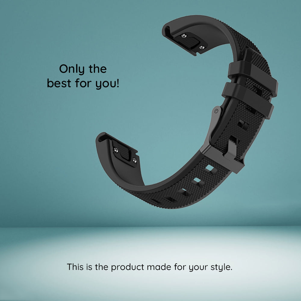 Pasek Techsuit W058 do Garmin Instinct / Approach / Fenix Watch Series, 20mm, Czarny