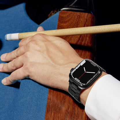 Pasek Techsuit W063 do Apple Watch 49mm / 46mm / 45mm / 44mm / 42mm Series, Czarno-Pomarańczowy