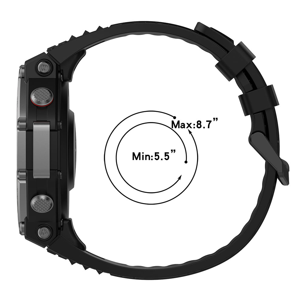 Pasek Techsuit W067 do Amazfit T-Rex 3, Czarny