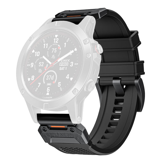 Pasek Techsuit W068 do Garmin Watch Fenix / Forerunner Series, 22mm, Czarny