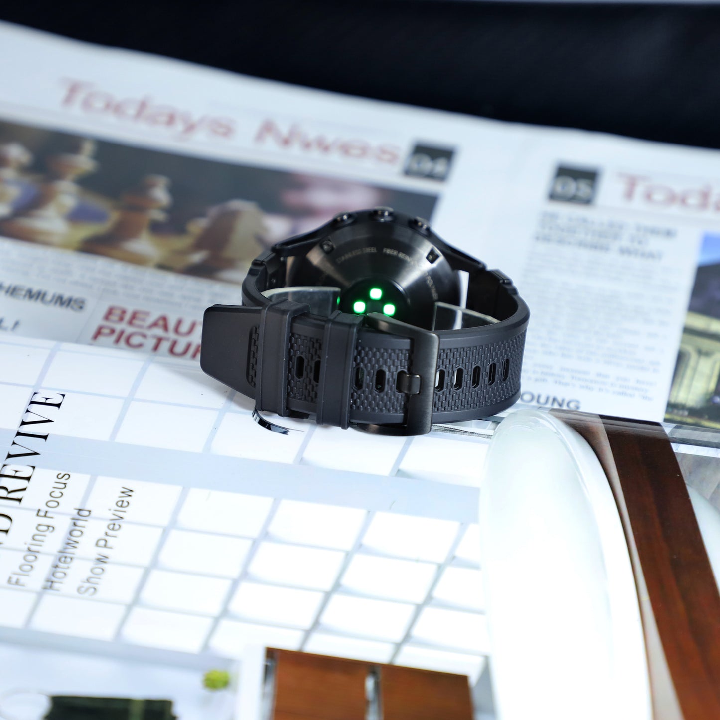 Pasek Techsuit W068 do Garmin Watch Fenix Series, 26mm, Zielono-Czarny