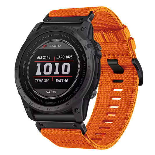 Pasek Techsuit W070 do zegarka Garmin Fenix / Forerunner / Approach Series, 22mm, Pomarańczowy