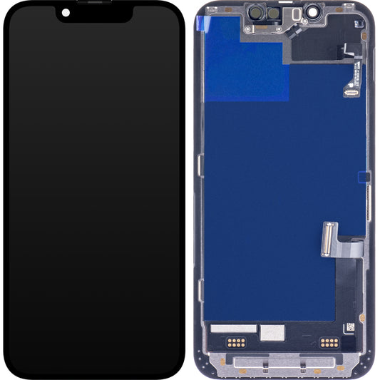 Wyświetlacz dotykowy Apple iPhone 13 mini, z ramką, czarny, Service Pack 661-22311