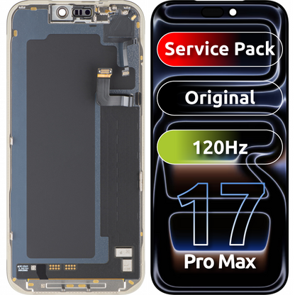 Wyświetlacz z ekranem dotykowym Apple iPhone 17 Pro Max, z ramką, czarny, zestaw serwisowy 661-56050